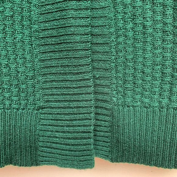 Carole Little dark green Long-sleeved cardigan, fastener, 50% merino wool, L - Picture 5 of 8